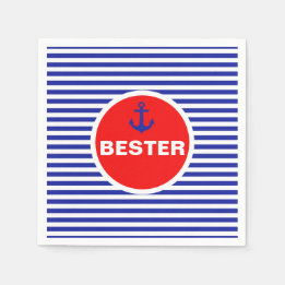 Guardanapo De Papel Ahoy! Partido do Marinheiro da Âncora Náutica Napk