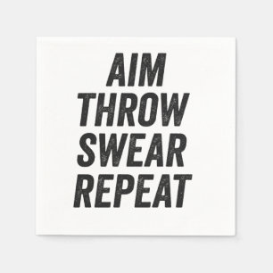 Guardanapo De Papel Aim Throw Swear Repetir Cornualha Funny Esporte GI