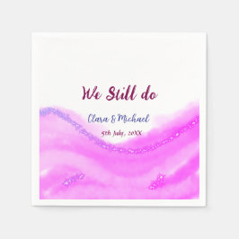 Guardanapo De Papel Ainda fazemos brilho púrpura da cor da água rosa