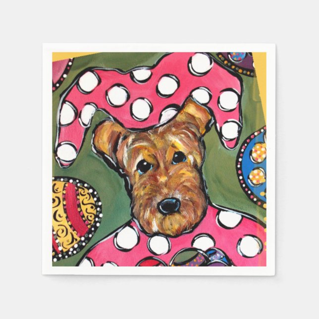 Guardanapo De Papel Airedale Terrier (Frente)