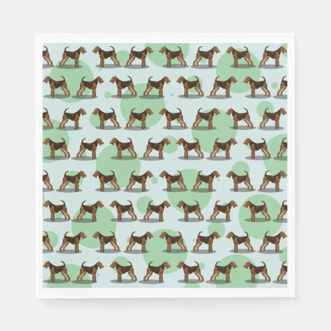 Guardanapo De Papel Airedale Terrier Pattern (Frente)