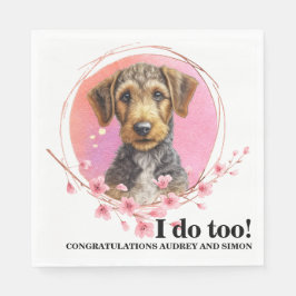 Guardanapo De Papel Airedale Terrier Wedding Napkins Com Cães Foto