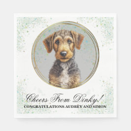 Guardanapo De Papel Airedale Terrier Wedding Napkins Com Cães Foto