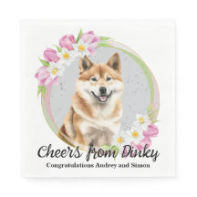 Akita Inu Wedding Napkins Com Cães Foto
