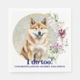 Guardanapo De Papel Akita Inu Wedding Napkins Com Cães Foto