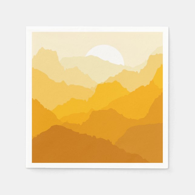 Guardanapo De Papel Alarme amarelo e laranja (Frente)
