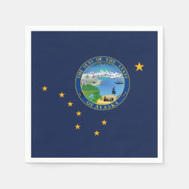Guardanapo De Papel Alaskan Flag & Seal, Flag of Alaska