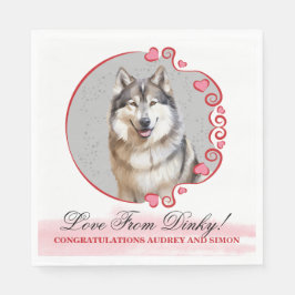 Guardanapo De Papel Alaskan Malamute Wedding Napkins Com Cães Foto