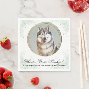 Guardanapo De Papel Alaskan Malamute Wedding Napkins Com Cães Foto