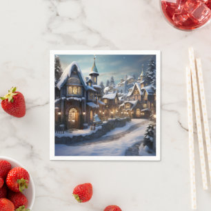 Guardanapo De Papel Aldeia Fantasy Winter