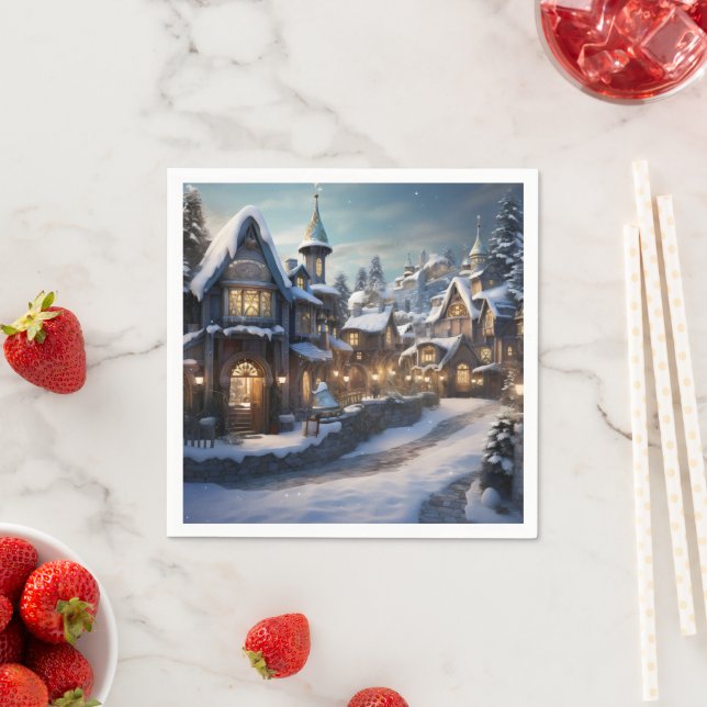 Guardanapo De Papel Aldeia Fantasy Winter (Insitu)