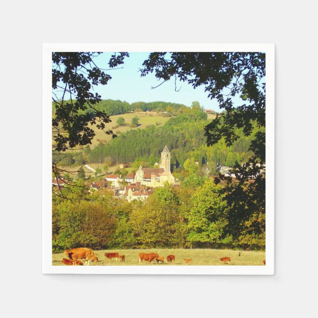 Guardanapo De Papel Aldeia Medieval do Papel de Plazac Napkins (Frente)