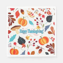 Guardanapo De Papel Alegrias do outono Feliz Dia de Ação de Graças