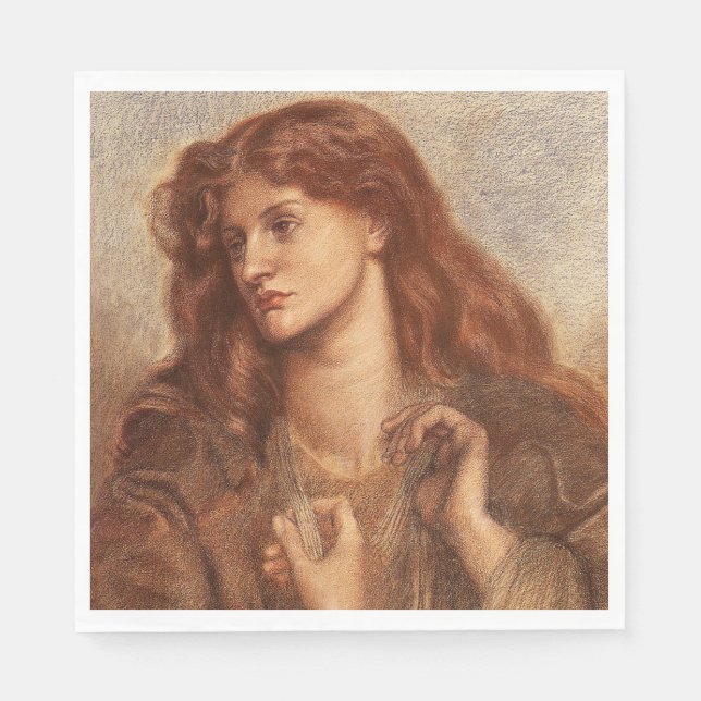 Guardanapo De Papel Alexa Wilding (Jovem Elegante Com Cabelo Vermelho) (Frente)