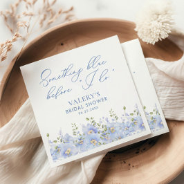 Guardanapo De Papel Algo Azul Antes De Eu Fazer Chá de panela Floral