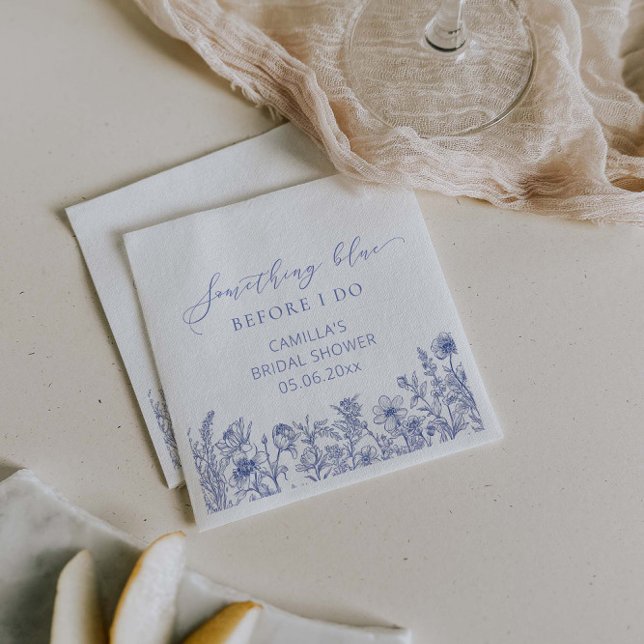 Guardanapo De Papel Algo Azul Antes que eu faça Chá de panela (Criador carregado)