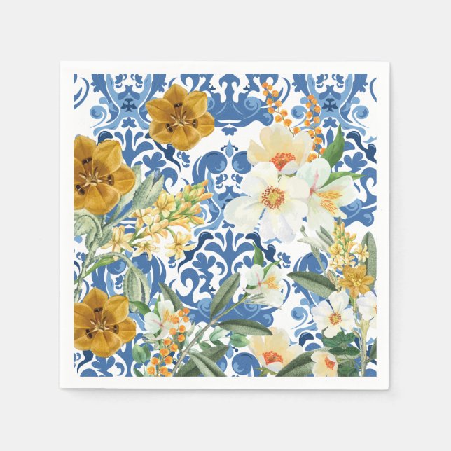 Guardanapo De Papel Algo azul Bem-vindo Chá de Bebê de Noiva  (Frente)