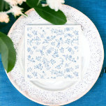 Guardanapo De Papel Algo azul francês vintage chá de panela floral<br><div class="desc">Algo azul antes de eu fazer um conjunto de coleta de guardanapos de chá de panela de aquarela floral,  com pintura manual de flores azuis vitorianas vitorianas em chinoiserie azul clara</div>