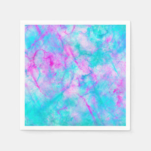 Guardanapo De Papel Algodão Doce Rosa e Azul Mancha de Lavagem aquarel