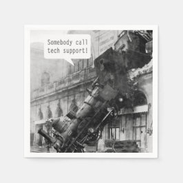 Guardanapo De Papel Alguém Ligue para o comboio de apoio técnico