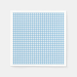 Guardanapo De Papel Algum Coelhinho é Um Aniversário de Gingham Azul