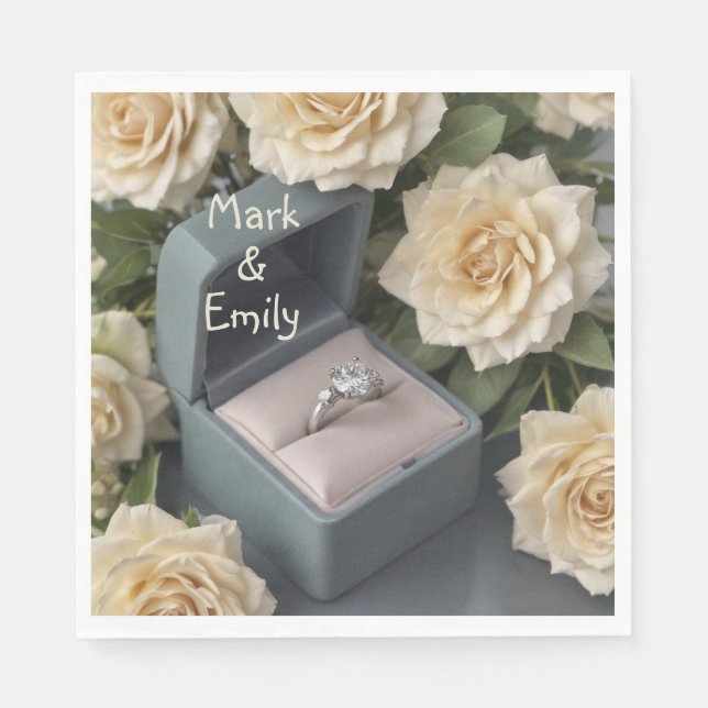 Guardanapo De Papel Aliança de Noivado (Frente)