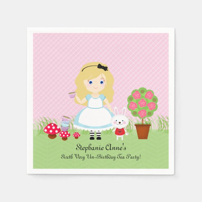 Guardanapo De Papel Alice e sua festa do chá (Frente)