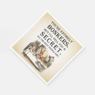 Guardanapo De Papel Alice In Wonderland - Partido do Chá - Citação dos