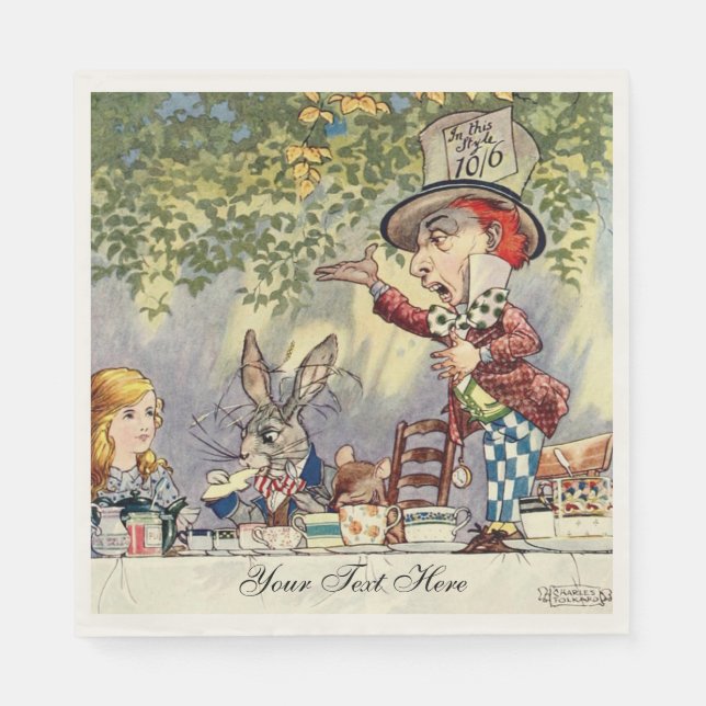 Guardanapo De Papel Alice In Wonderland Tea Party Modelo (Frente)