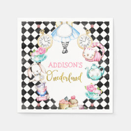 Guardanapo De Papel Alice no diamante negro, no primeiro aniversario d