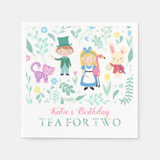 Guardanapo De Papel Alice no País das Maravilhas do Tea para Duas Fest