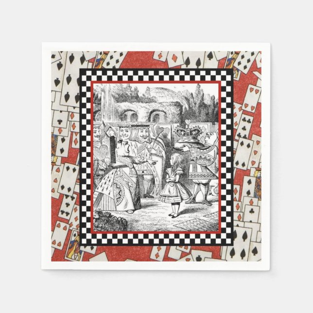 Guardanapo De Papel Alice no pátio da Rainha 1 (Frente)