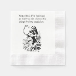 Guardanapo De Papel Alice, seis coisas impossíveis