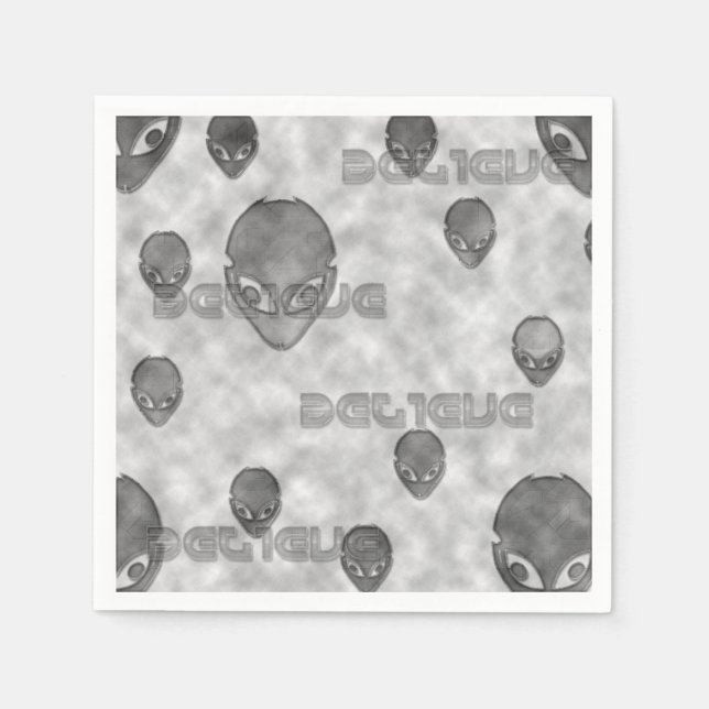 Guardanapo De Papel Alienígena Acredita (Frente)