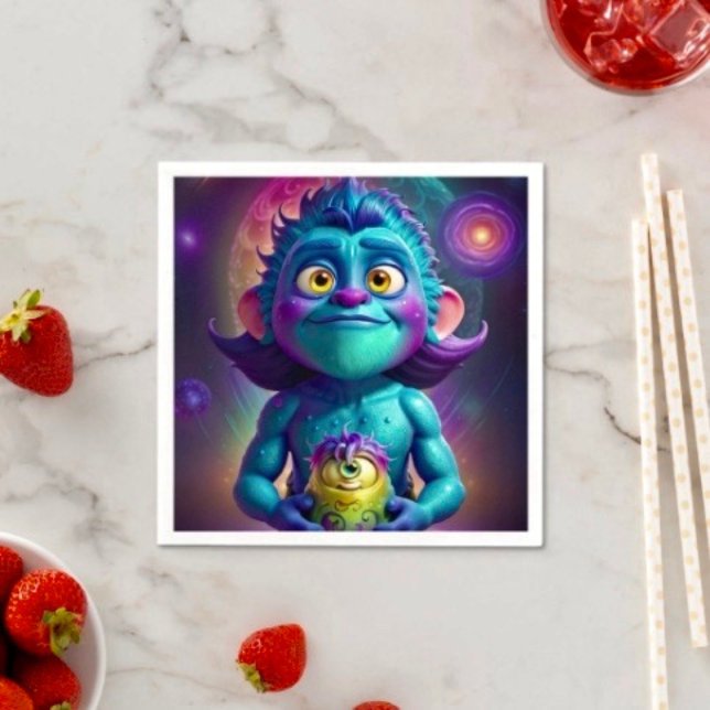 Guardanapo De Papel Alienígena de Espaço e Amigo (Criador carregado)