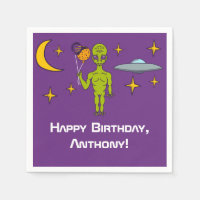 Alienígena Espacial com Festa de aniversário de Ba