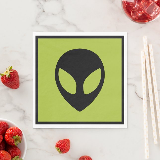 Guardanapo De Papel Alienígena espacial Ficha científica extraterrestr (Insitu)