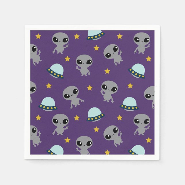 Guardanapo De Papel Aliens Napkins (Frente)