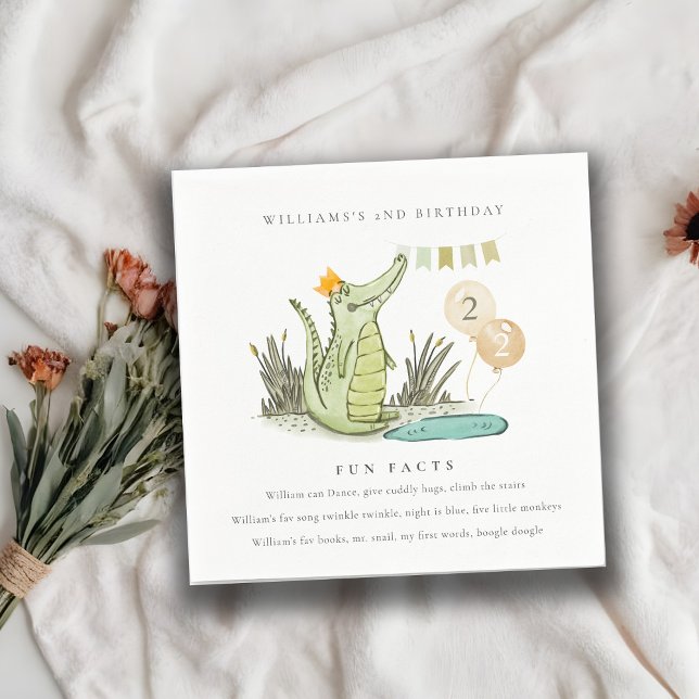 Guardanapo De Papel Alligador de Chomp Bonito no Swamp Fatos Divertido (Criador carregado)