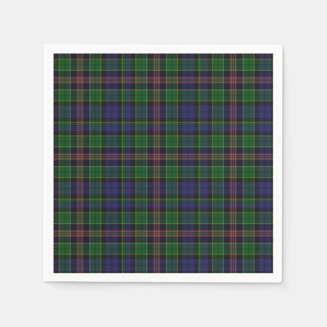 Guardanapo De Papel Allison Tartan Xadrez Paper Napkins (Frente)