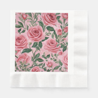 Guardanapo De Papel Almofada com Design de Rosa floral
