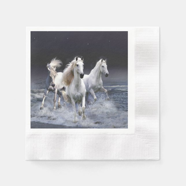 Guardanapo De Papel Almofada de cavalos correndo (Frente)