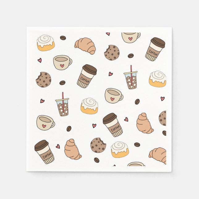 Guardanapo De Papel Almofada decorativa coffee lovers  (Frente)