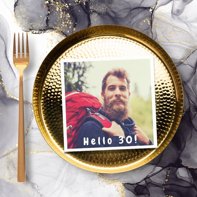 Guardanapo De Papel Alô de aniversário de 30 anos, 30 homens caras (Criador carregado)