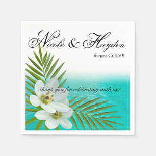 Guardanapo De Papel Aloha flores tropicais da praia