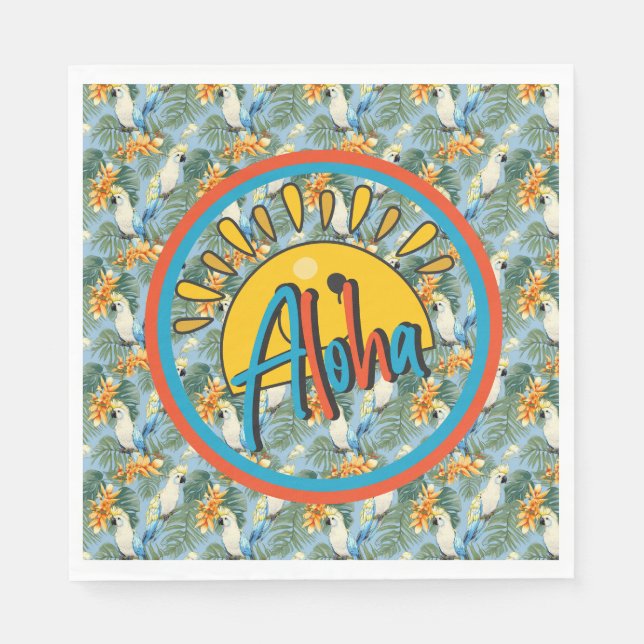 Guardanapo De Papel Aloha Havaiano (Frente)