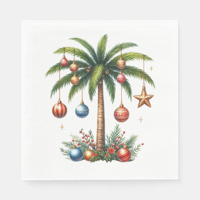 GUARDANAPO DE PAPEL ALOHA HAWAIIAN HOLIDAY CHRISTMAS THEME (Frente)