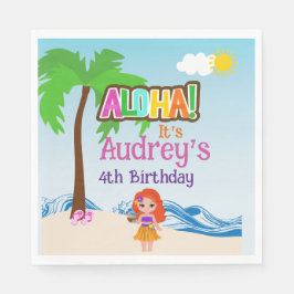 Guardanapo De Papel Aloha Luau Birthday