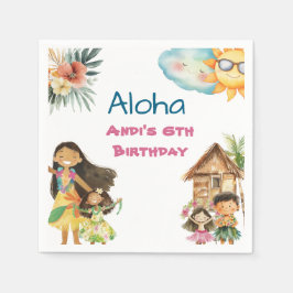 Guardanapo De Papel Aloha Luau Kids Birthday