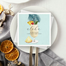 Guardanapo De Papel Aloha Pina Colada Festa de aniversário de coquetel
